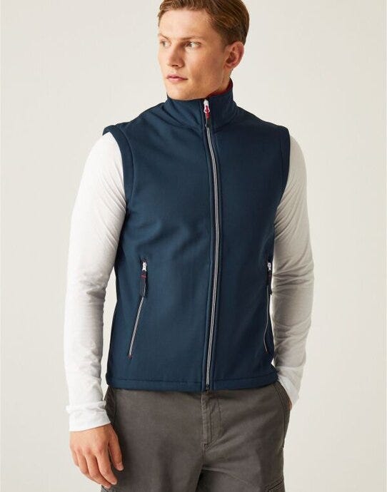Regatta Professional Regatta Ascender 2L Softshell Bodywarmer - Navy/Classic Red