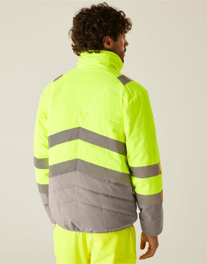 Regatta High Visibility Regatta Hi-Vis 2 Tone Thermal Baffle Jkt - Hi-Vis Yellow
