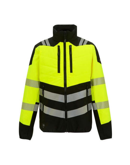 Regatta High Visibility Regatta Hi-Vis X-Pro Hybrid Jkt Class 2 - Black/Hi-Vis Yellow