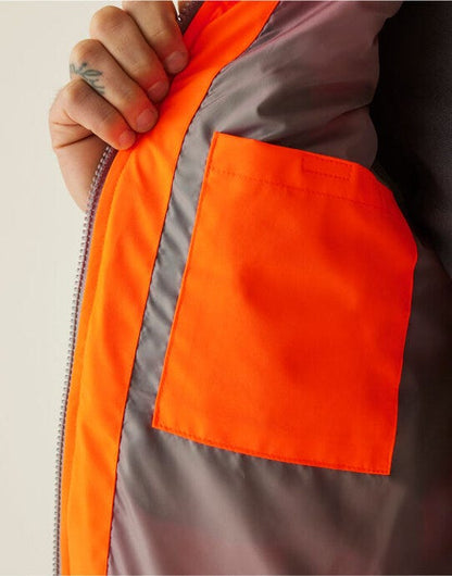 Regatta High Visibility Regatta Hi-Vis 2 Tone Thermal Baffle BW - Hi Vis Orange