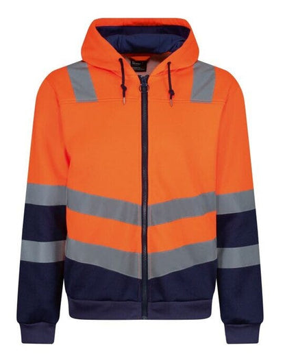 Regatta High Visibility Regatta Hi Vis Pro Full Zip Hoodie - Hi Vis Orange/Navy