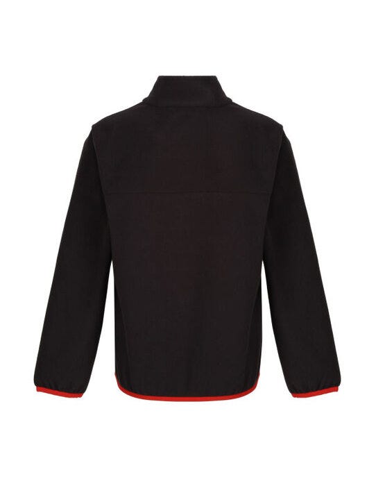 Regatta Junior Micro Fleece Half Zip - Black/Classic Red