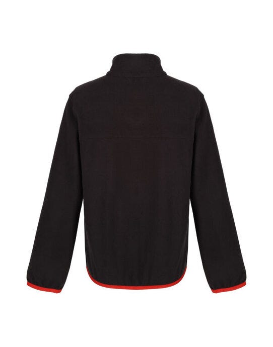 Regatta Junior Full Zip Microfleece - Black/Classic Red