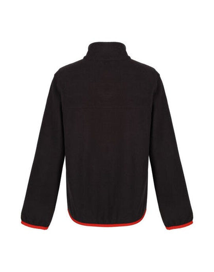 Regatta Junior Full Zip Microfleece - Black/Classic Red