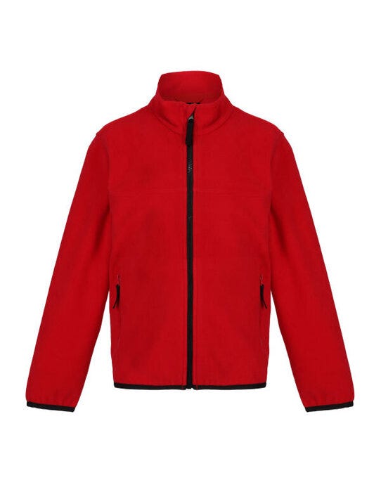 Regatta Junior Full Zip Microfleece - Classic Red/Black