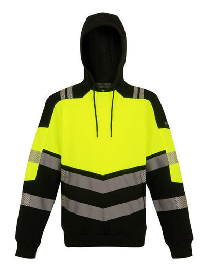 Regatta High Visibility Regatta Hi-Vis X-Pro Hoodie (Class 2) - Black/Hi-Vis Yellow