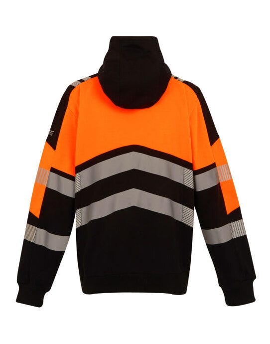 Regatta High Visibility Regatta Hi-Vis X-Pro Hoodie (Class 2) - Black/Hi-Vis Orange
