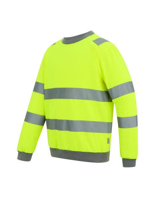 Regatta High Visibility Regatta Hi-Vis Pro Contract Crew Sweat - Hi-Vis Yellow