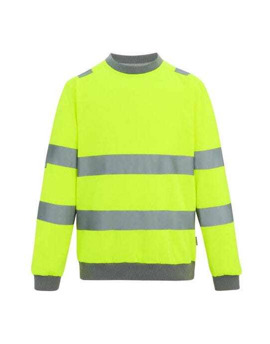 Regatta High Visibility Regatta Hi-Vis Pro Contract Crew Sweat - Hi-Vis Yellow