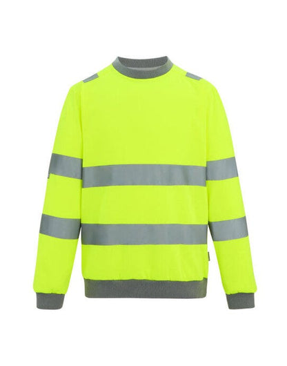 Regatta High Visibility Regatta Hi-Vis Pro Contract Crew Sweat - Hi-Vis Yellow