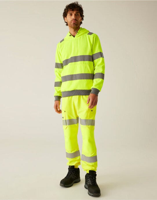 Regatta High Visibility Regatta Hi-Vis Pro Contract Hoodie - Hi-Vis Yellow