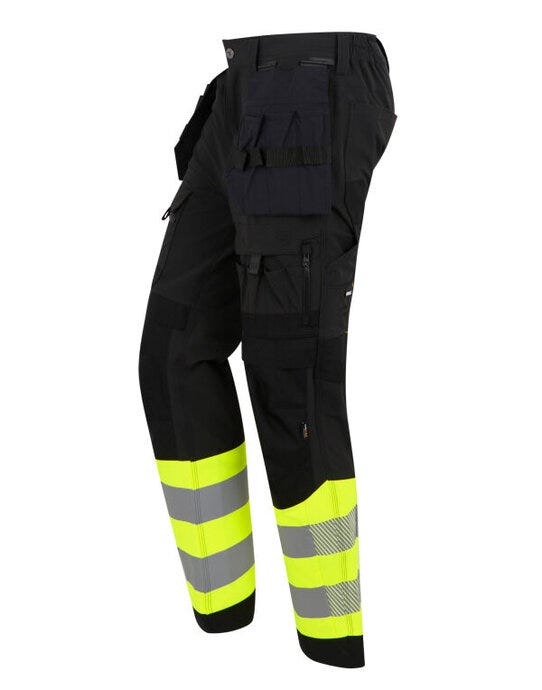 Regatta High Visibility Regatta Hi-Vis X-Pro Stretch Holster Trs - Black/Hi-Vis Yellow