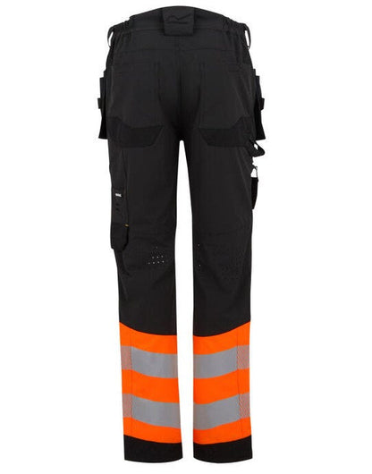 Regatta High Visibility Regatta Hi-Vis X-Pro Stretch Holster Trs - Black/Hi-Vis Orange