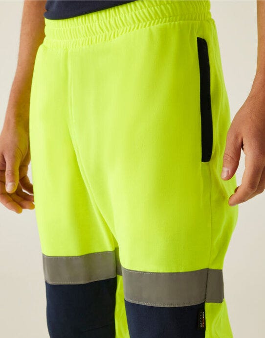Regatta High Visibility Regatta Hi Vis Pro Two Tone Joggers - Hi-Vis Yellow/Navy