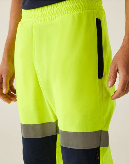 Regatta High Visibility Regatta Hi Vis Pro Two Tone Joggers - Hi-Vis Yellow/Navy