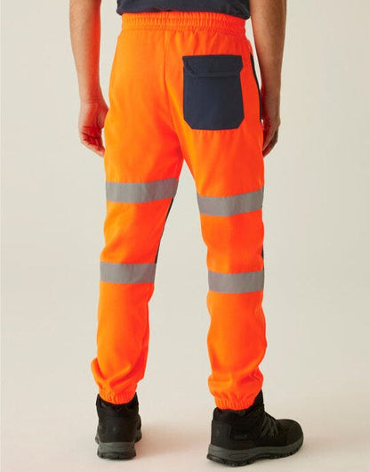 Regatta High Visibility Regatta Hi Vis Pro Two Tone Joggers - Hi Vis Orange/Navy