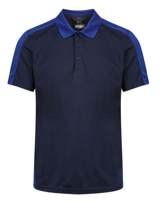 Regatta Professional Regatta Mens Contrast Wicking Polo - Navy/ New Royal