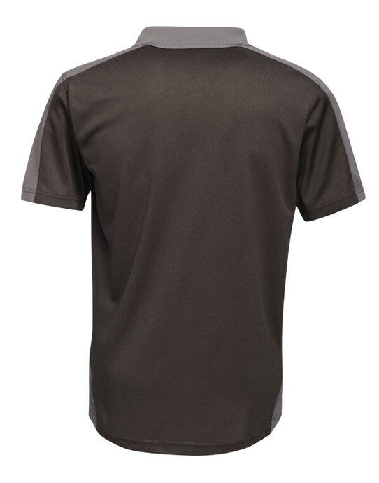 Regatta Professional Regatta Mens Contrast Wicking Polo - Black/Seal Grey