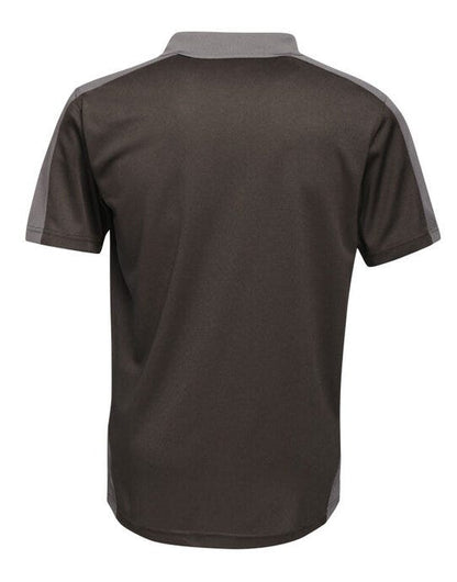 Regatta Professional Regatta Mens Contrast Wicking Polo - Black/Seal Grey