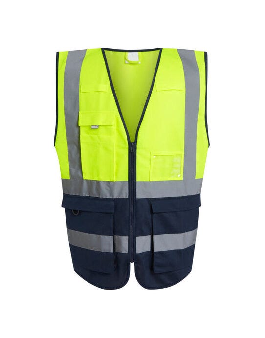 Regatta High Visibility Regatta Pro Hi Vis Executive Vest - Hi-Vis Yellow/Navy