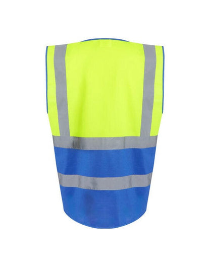 Regatta High Visibility Regatta Pro Hi Vis Executive Vest - Hi Vis Yellow/Royal Blue