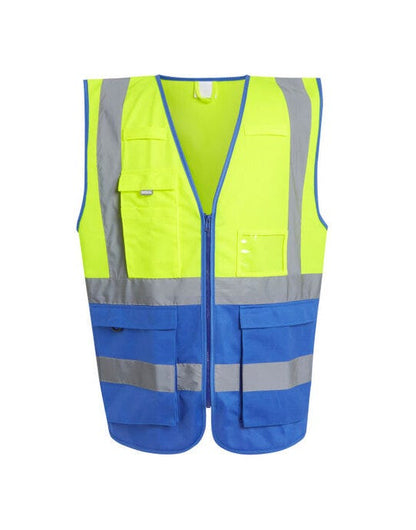 Regatta High Visibility Regatta Pro Hi Vis Executive Vest - Hi Vis Yellow/Royal Blue