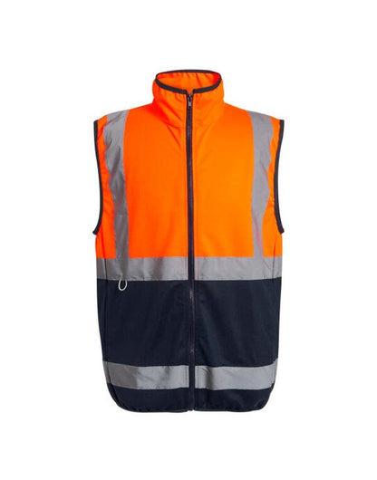 Regatta High Visibility Regatta Hi Vis Pro Full Zip Gilet - Hi Vis Orange/Navy