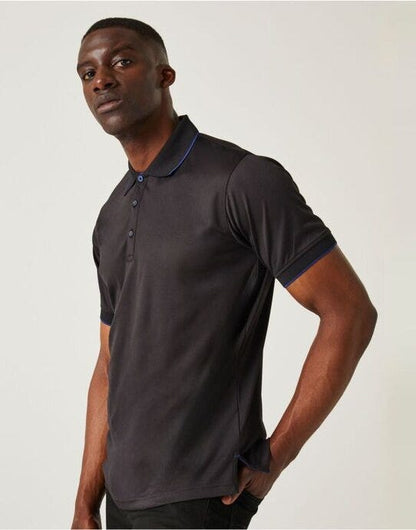 Regatta Professional Regatta Navigate Short Sleeve Polo - Black/New Royal