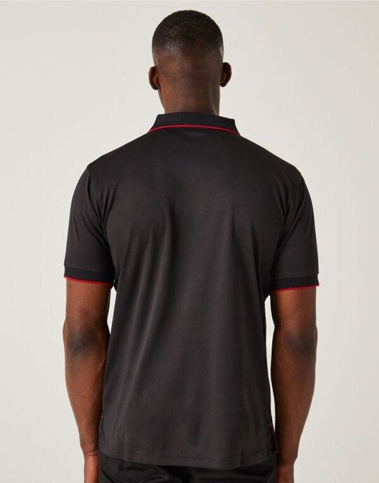 Regatta Professional Regatta Navigate Short Sleeve Polo - Black/Classic Red