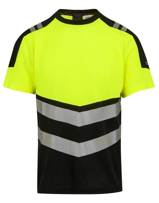 Regatta High Visibility Regatta Hi-Vis X-Pro T-Shirt - Black/Hi-Vis Yellow