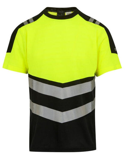 Regatta High Visibility Regatta Hi-Vis X-Pro T-Shirt - Black/Hi-Vis Yellow