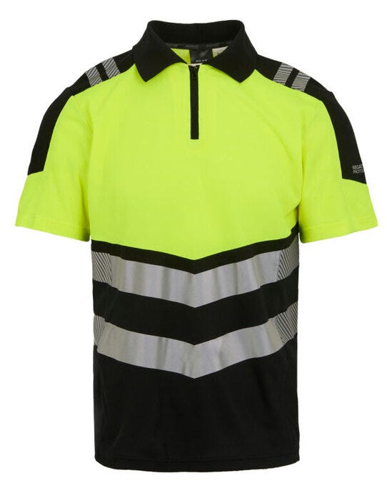 Regatta High Visibility Regatta Hi-Vis X-Pro Polo - Black/Hi-Vis Yellow
