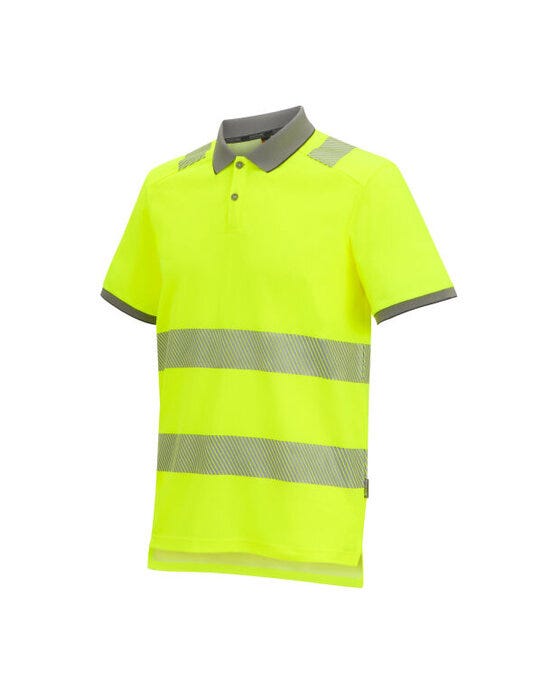 Regatta High Visibility Regatta Hi-Vis Pro Comfort Polycot Polo - Black/Hi-Vis Yellow