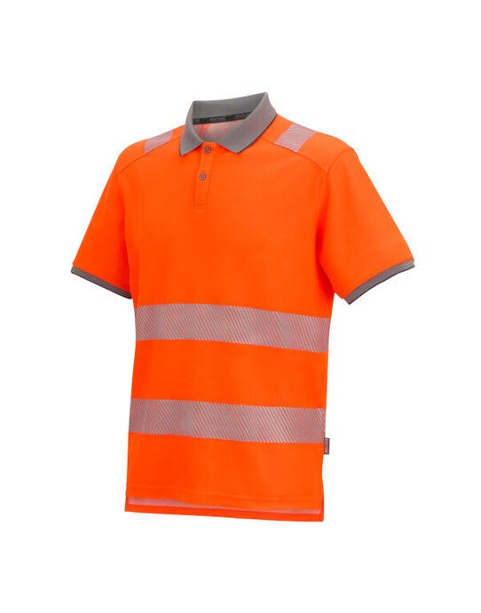 Regatta High Visibility Regatta Hi-Vis Pro Comfort Polycot Polo - Black/Hi-Vis Orange