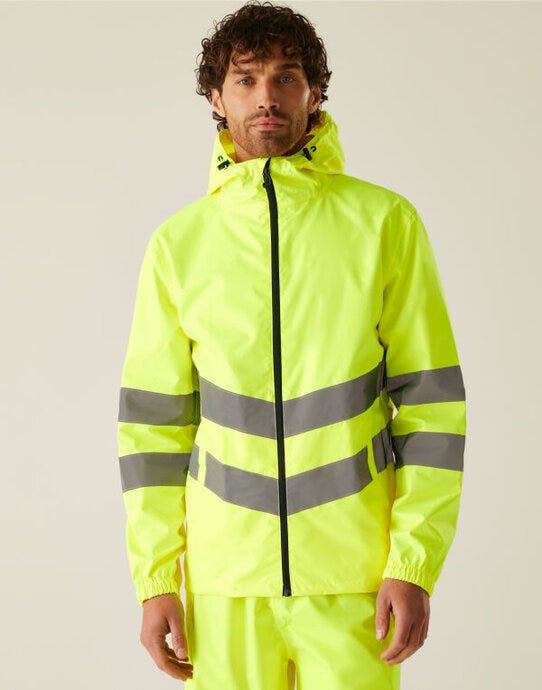 Regatta High Visibility Regatta Hi-Vis Pro Packaway Jacket - Yellow