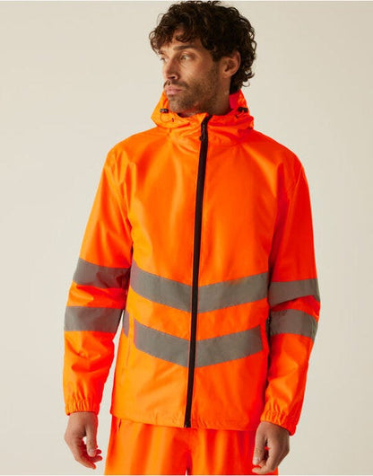 Regatta High Visibility Regatta Hi-Vis Pro Packaway Jacket - Orange