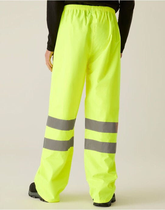 Regatta High Visibility Regatta Hi-VIs Pro Packaway Overtrousers - Yellow