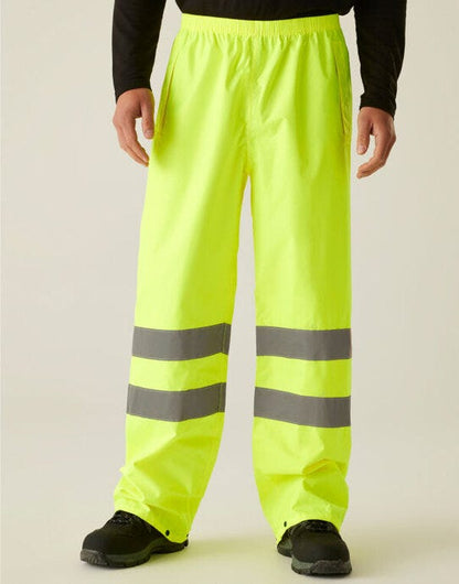 Regatta High Visibility Regatta Hi-VIs Pro Packaway Overtrousers - Yellow
