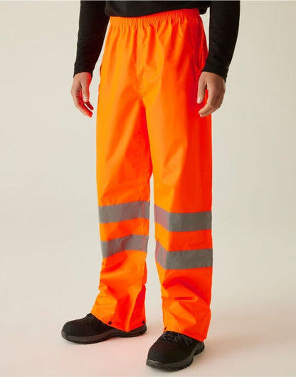 Regatta High Visibility Regatta Hi-VIs Pro Packaway Overtrousers - Orange