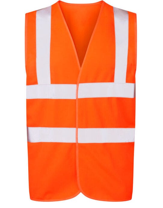 Ultimate Clothing Company UCC 4 Band Safety Waistcoat - Hi Vis Orange