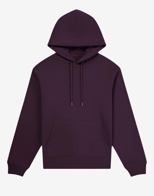 UCC Label Free Collection Organic Hoodie - Plum
