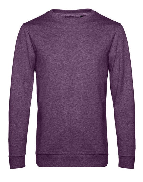 B&C Men's #Set In Sweatshirt - Heather Purple