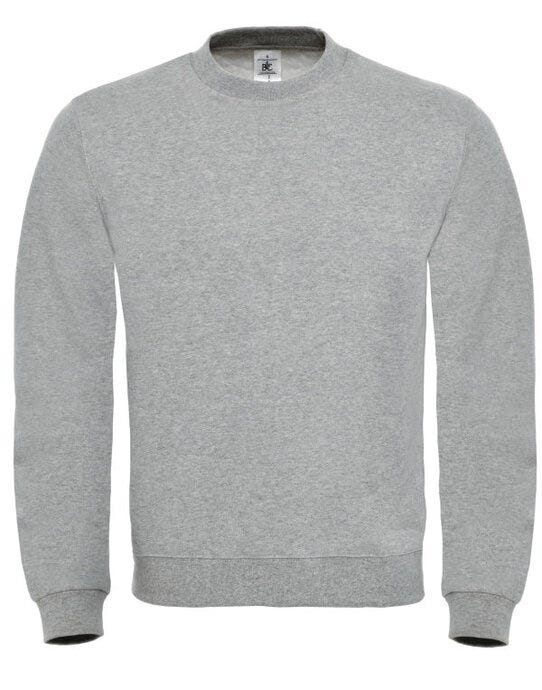 B&C ID.002 Cotton Rich Sweatshirt - Heather Grey