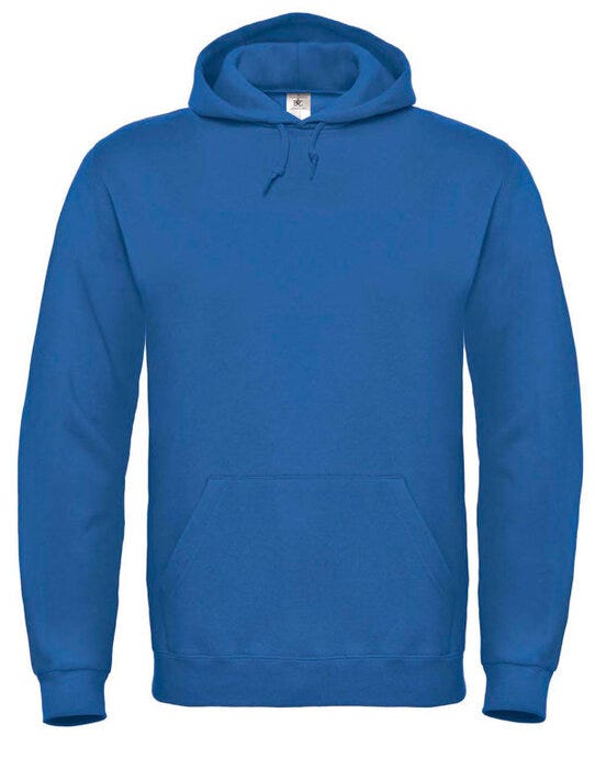 B&C ID.003 Cotton Rich Hooded Sweatshirt - Royal Blue