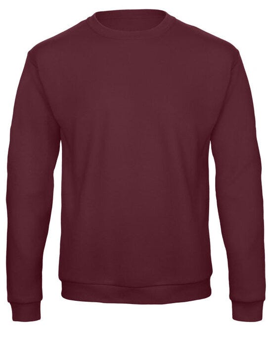 B&C Unisex ID.202 50/50 Sweatshirt - Burgundy