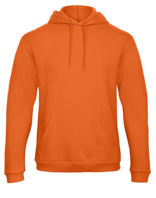 B&C Unisex ID.203 50/50 Hooded Sweat - Pumpkin Orange