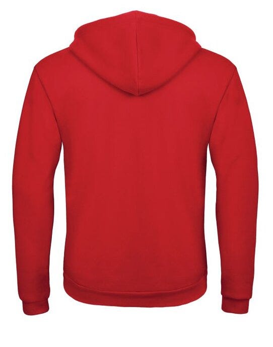 B&C Unisex ID.205 50/50 Hood FZ Sweat - Red