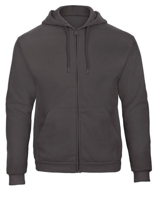 B&C Unisex ID.205 50/50 Hood FZ Sweat - Anthracite