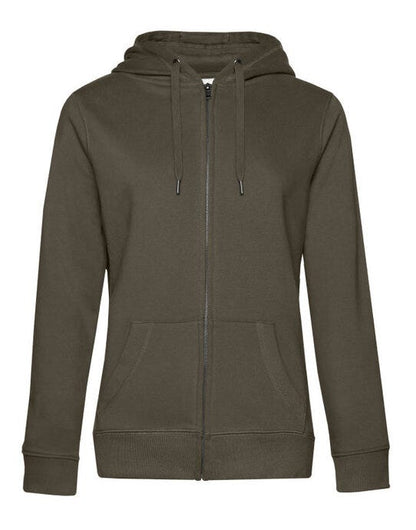 B&C Women's QUEEN Zipped Hood_° - Khaki