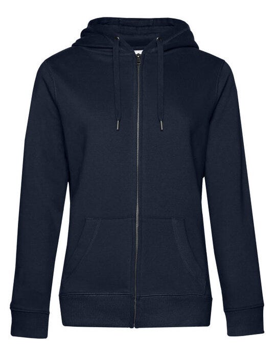B&C Women's QUEEN Zipped Hood_° - Navy Blue
